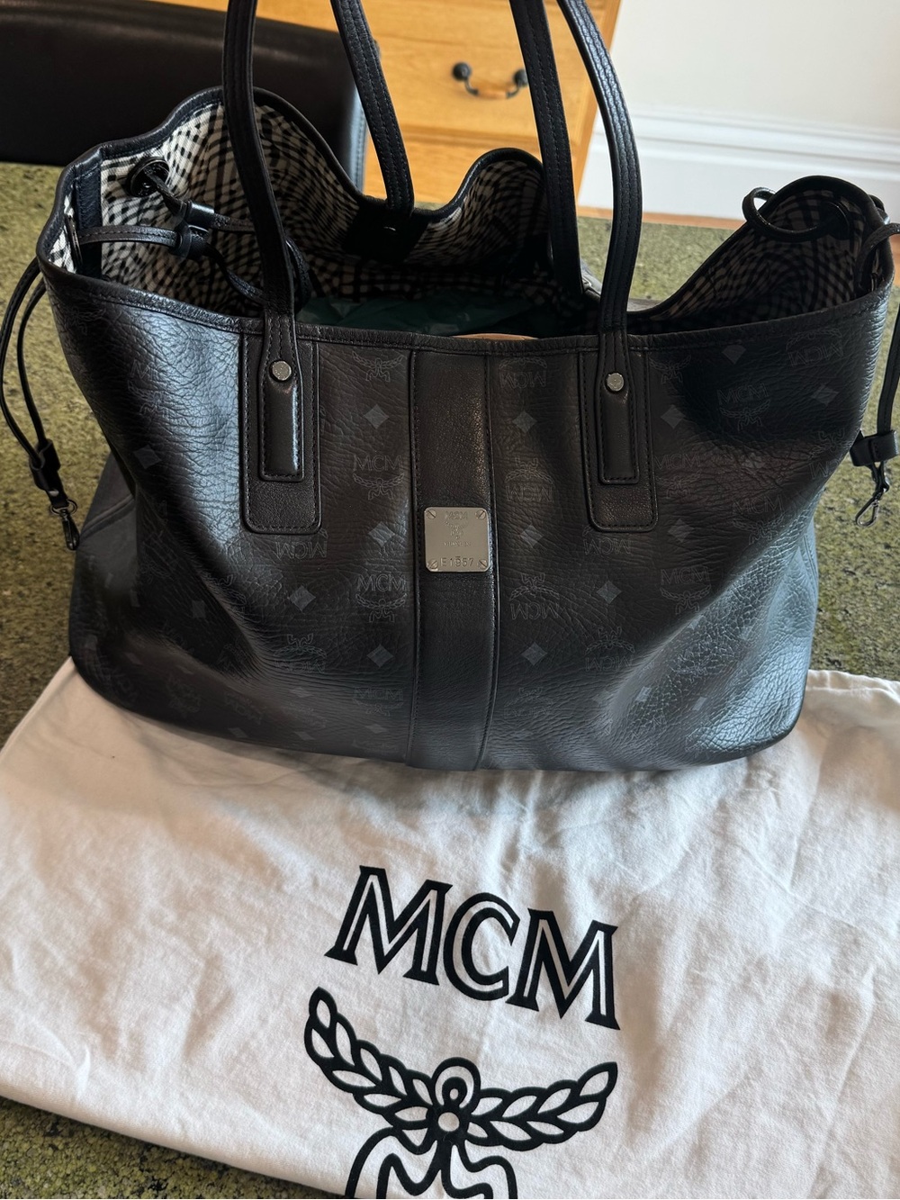 MCM Liz Black Tote Large